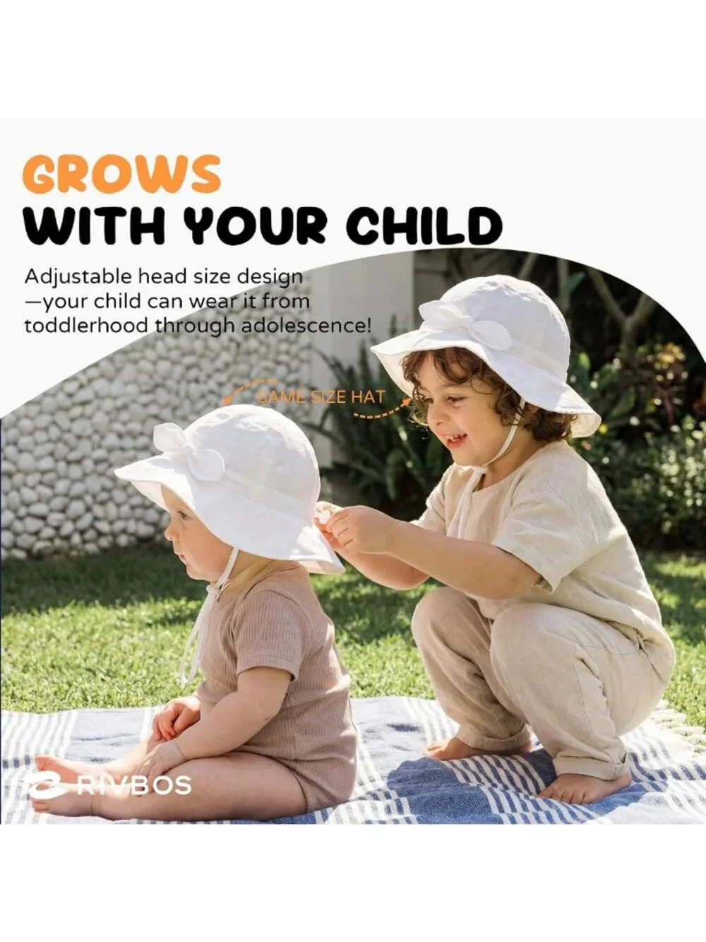 Cute Animal Pattern Baby Sun Hat UPF 50+ Toddler Bucket Hat for Summer Beach